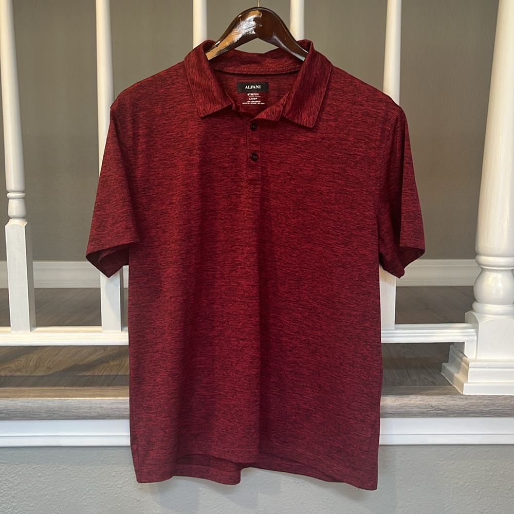 Alfani Red Polo Shirt Classic Design